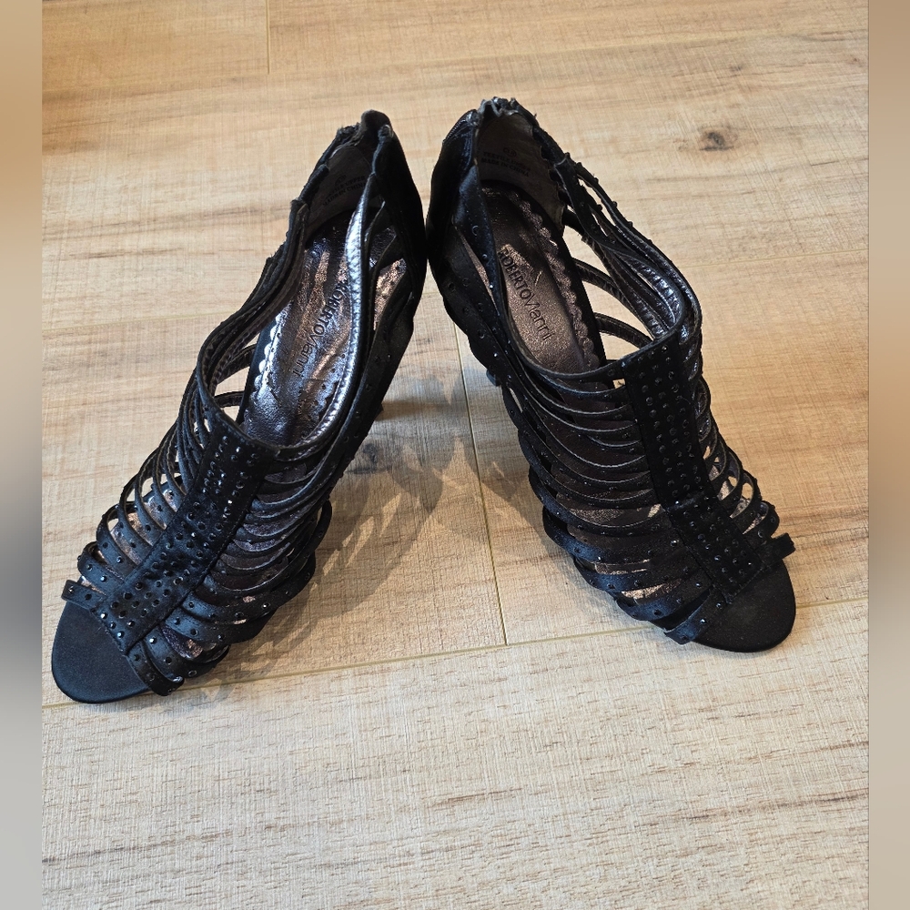 Roberto Vianni Black Strappy Heels